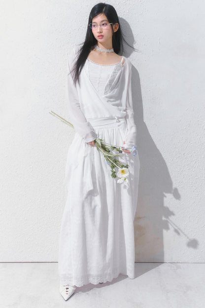 Dreamy White Lei Pod Skirt