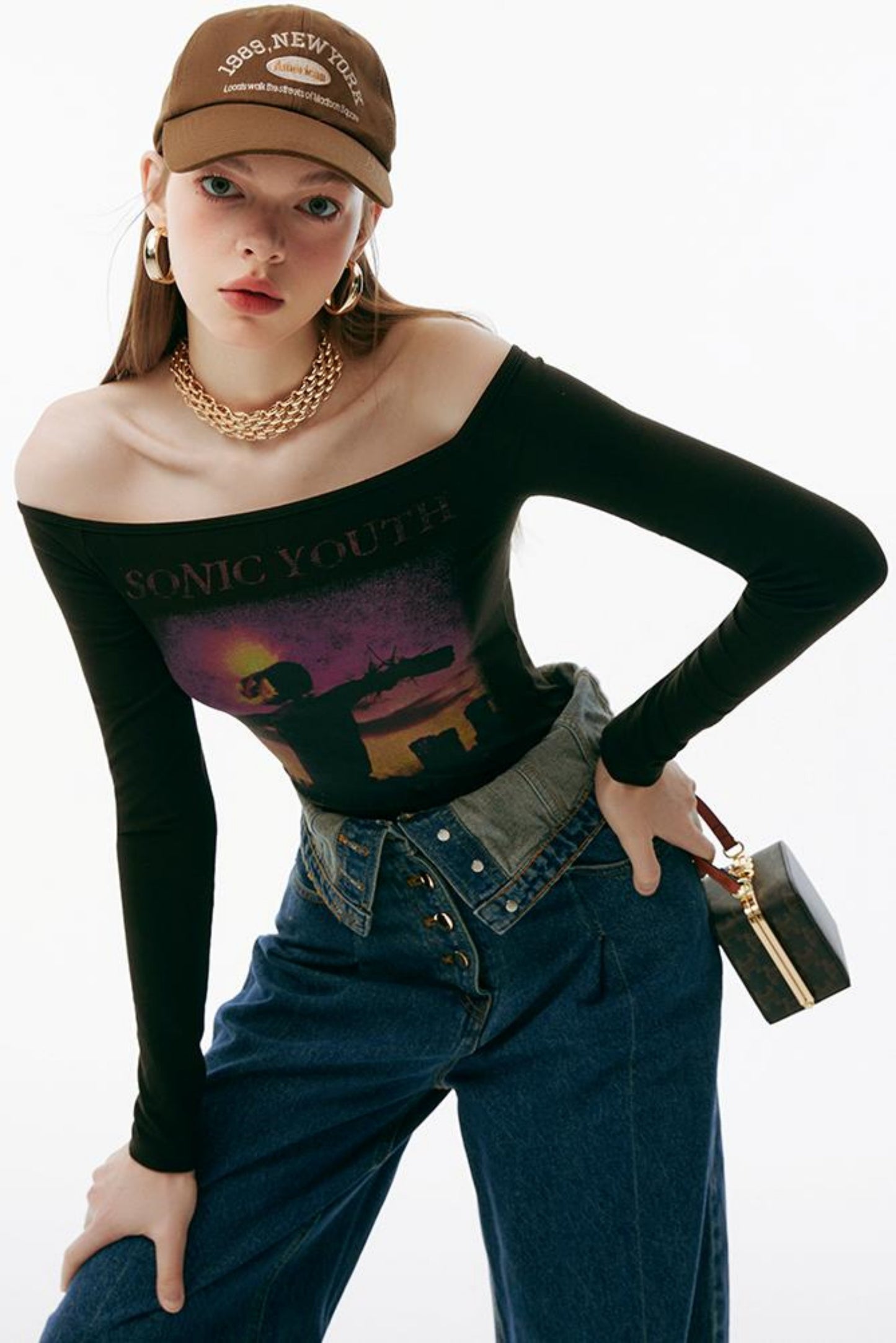 Sunset One-Shoulder Tee