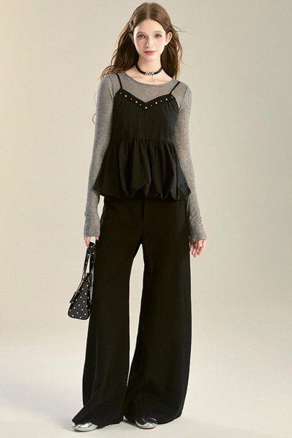 Empire Black Camisole Set-Up