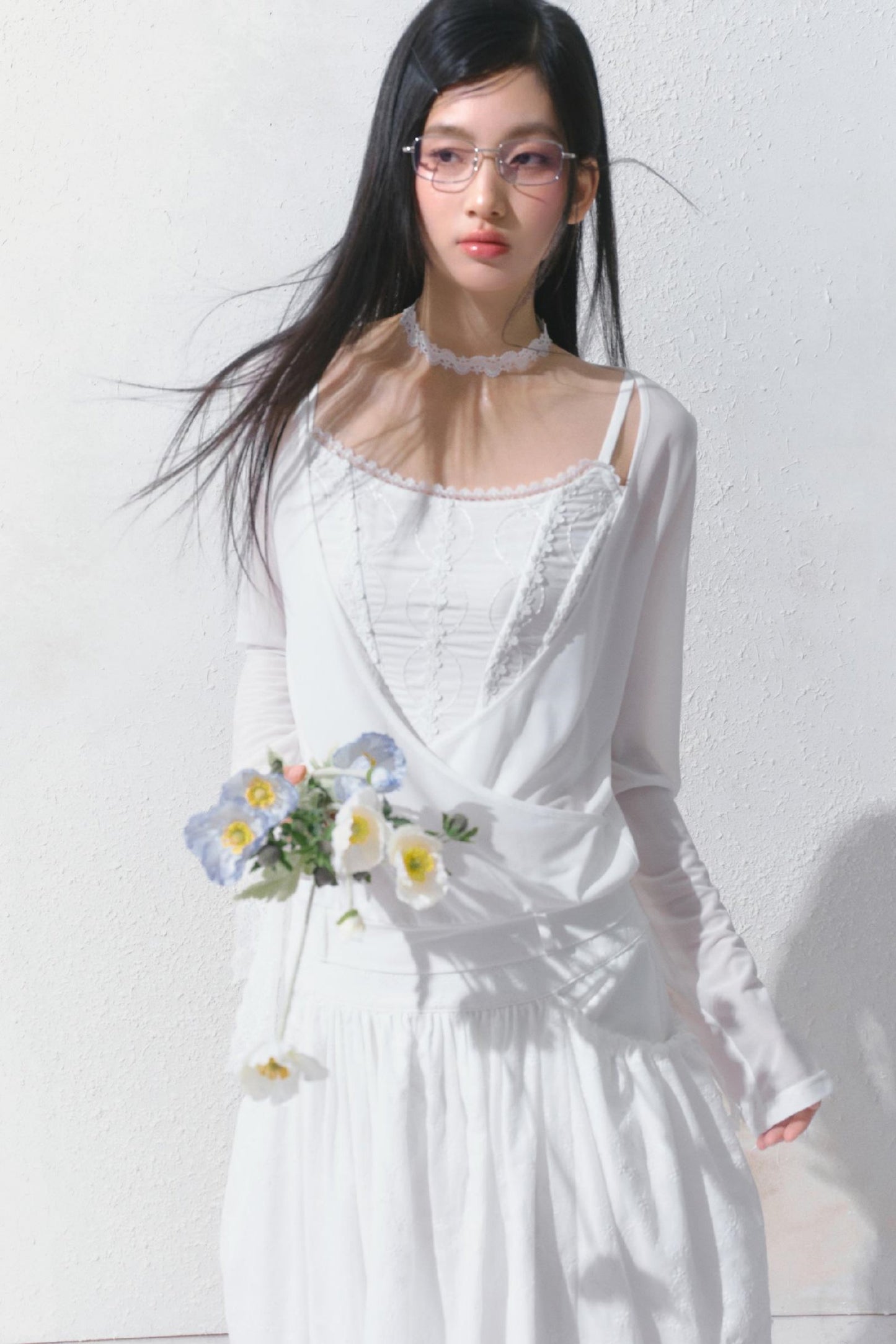 Dreamy White Lei Pod Skirt