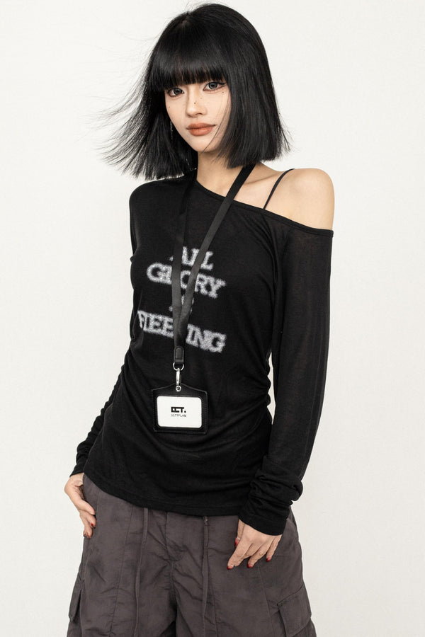 Spice Off-Shoulder Long Sleeve Top