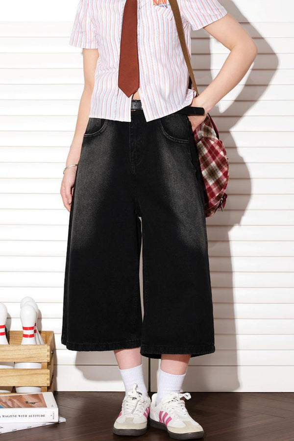 Vintage Denim Washed Shorts