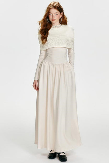 Chic Drawstring Maxi Dress Set-Up