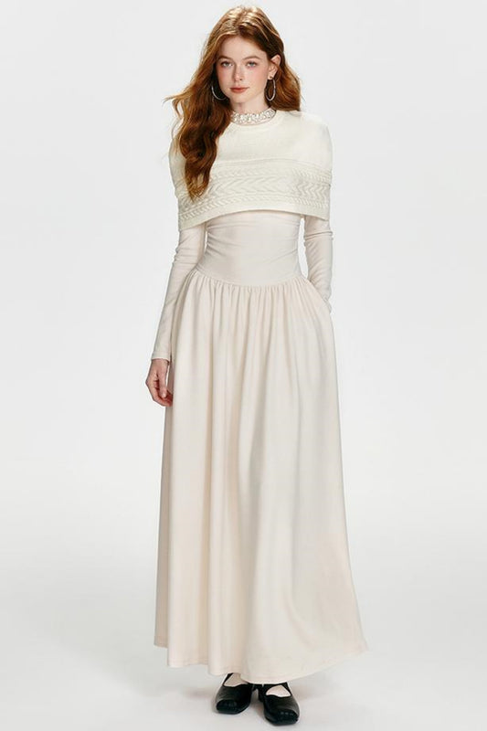 Chic Drawstring Maxi Dress Set-Up