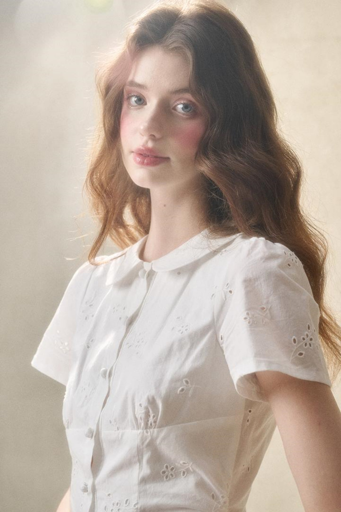 White Mint Cotton Lace Set-Up