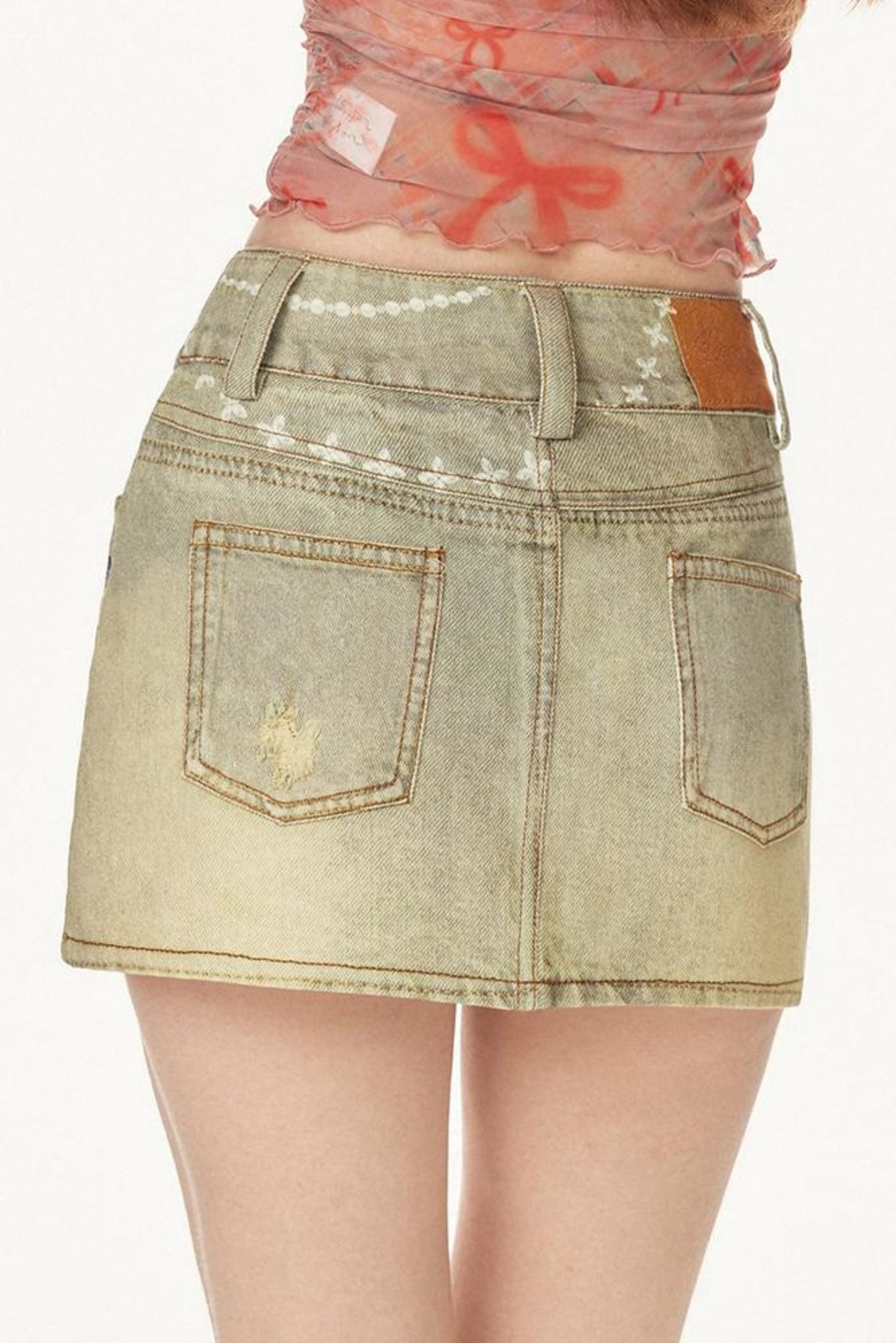 Summer High-Waisted Denim Skirt
