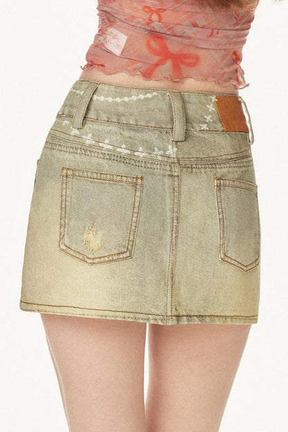 Summer High-Waisted Denim Skirt