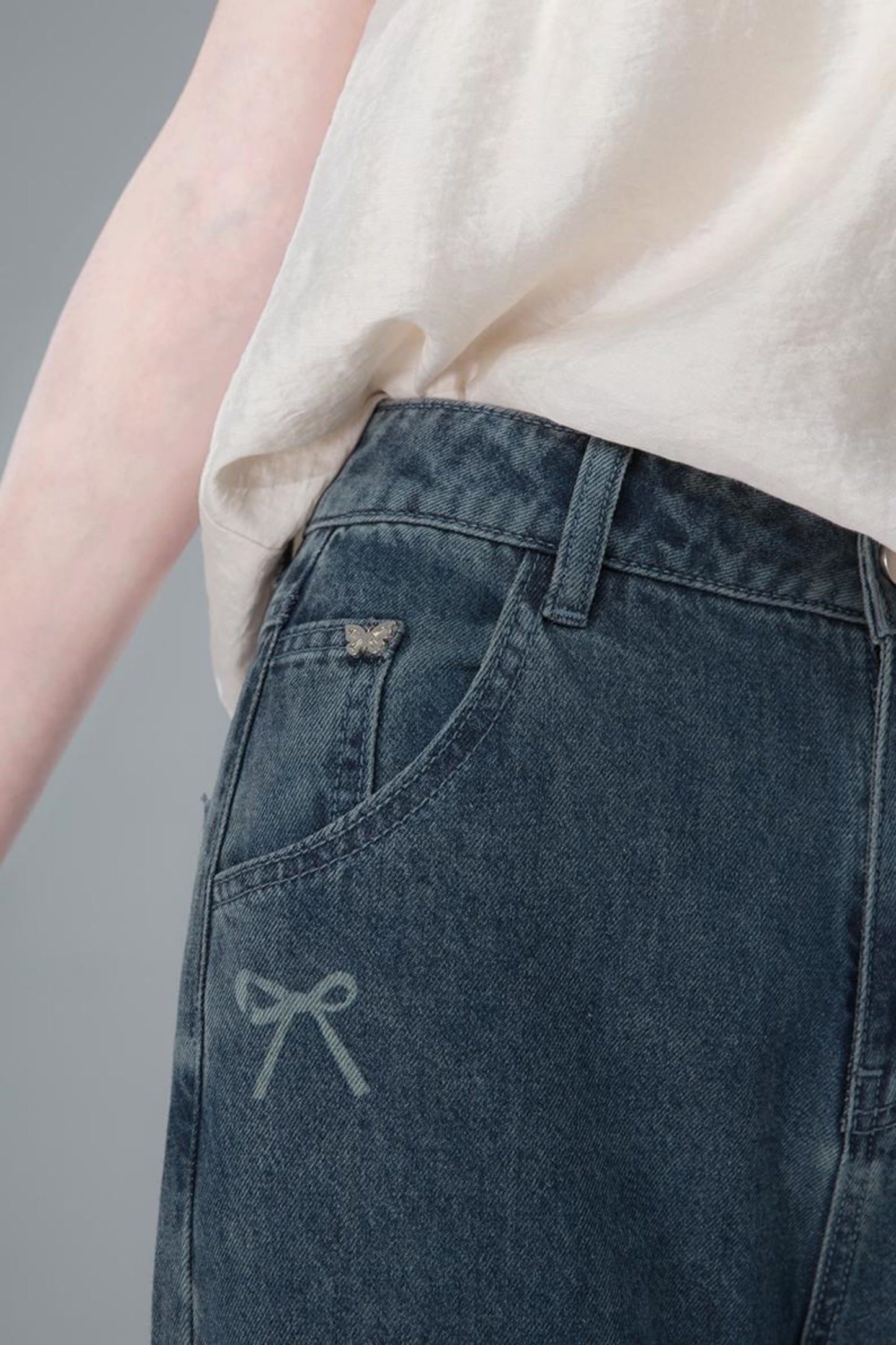 Vintage Bowtie Jeans Pants