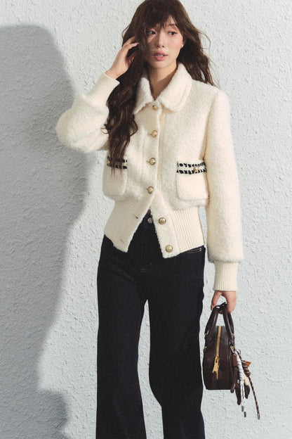Tweed Waist Crop Jacket