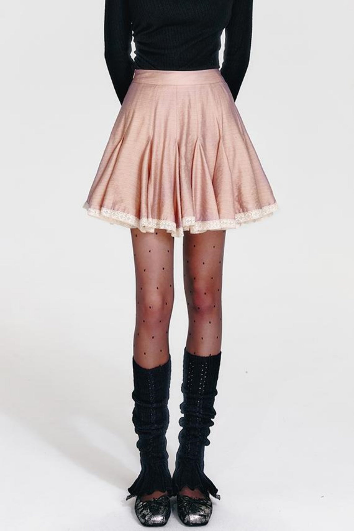 French Pink Rose Half Skirt