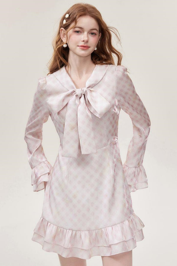 Flutter Plaid Dress