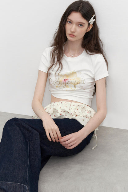 Floral Elegance Waist Skirt