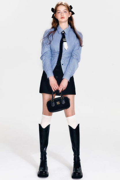 Vintage Plaid Skirt Set-Up