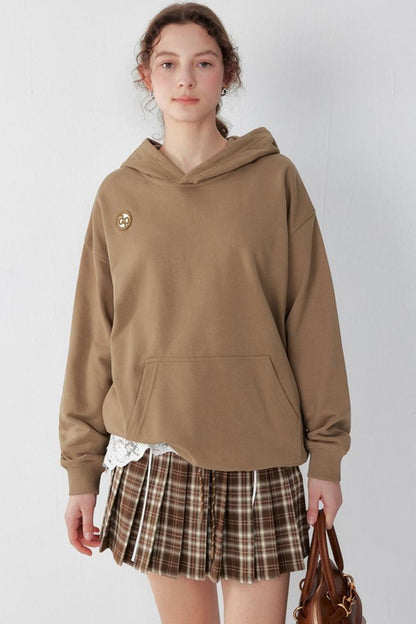 Brown Plaid Pleated A-Line Skirt