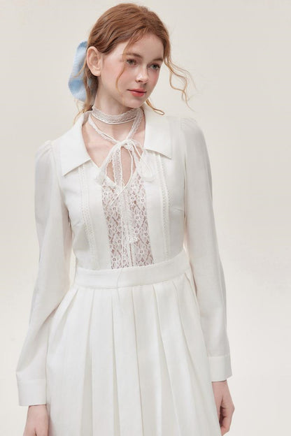 White Lace Mini Dress