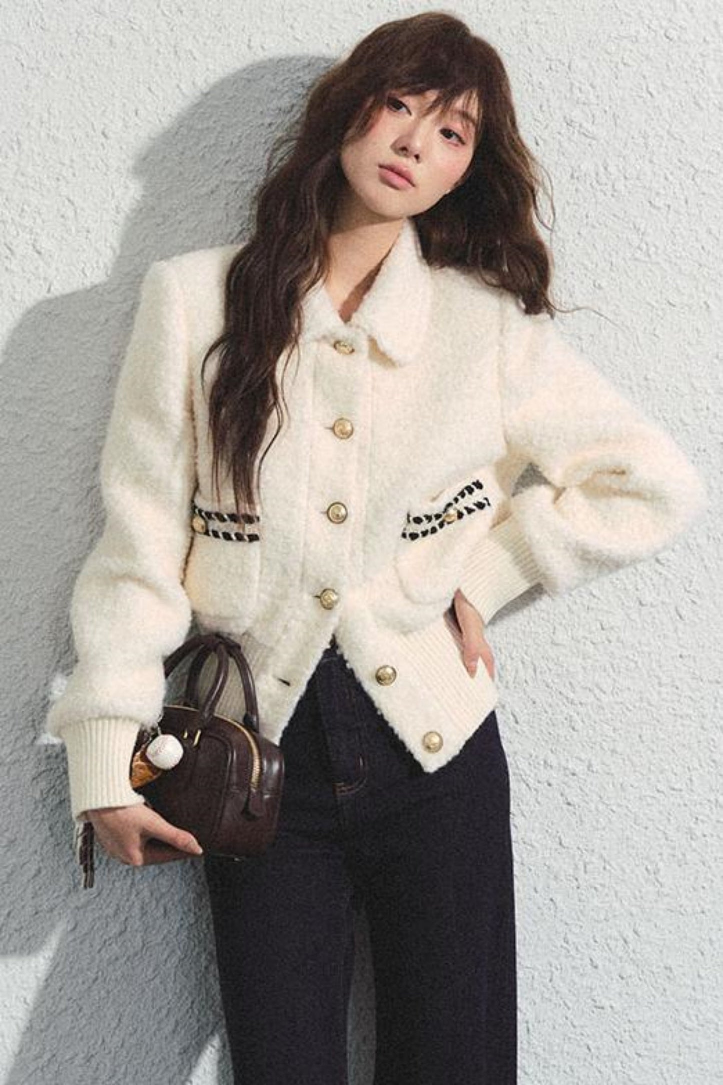 Tweed Waist Crop Jacket