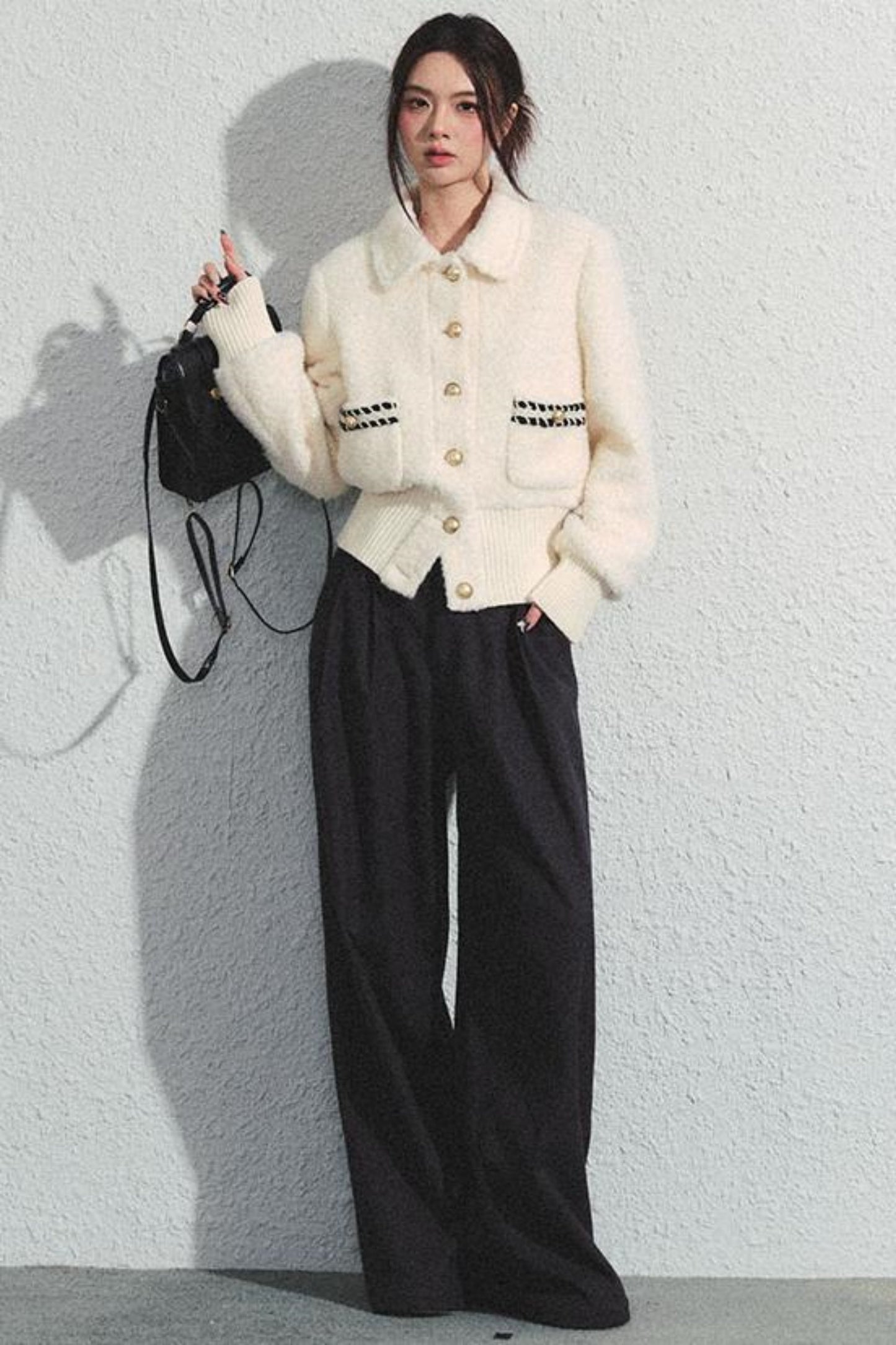 Tweed Waist Crop Jacket