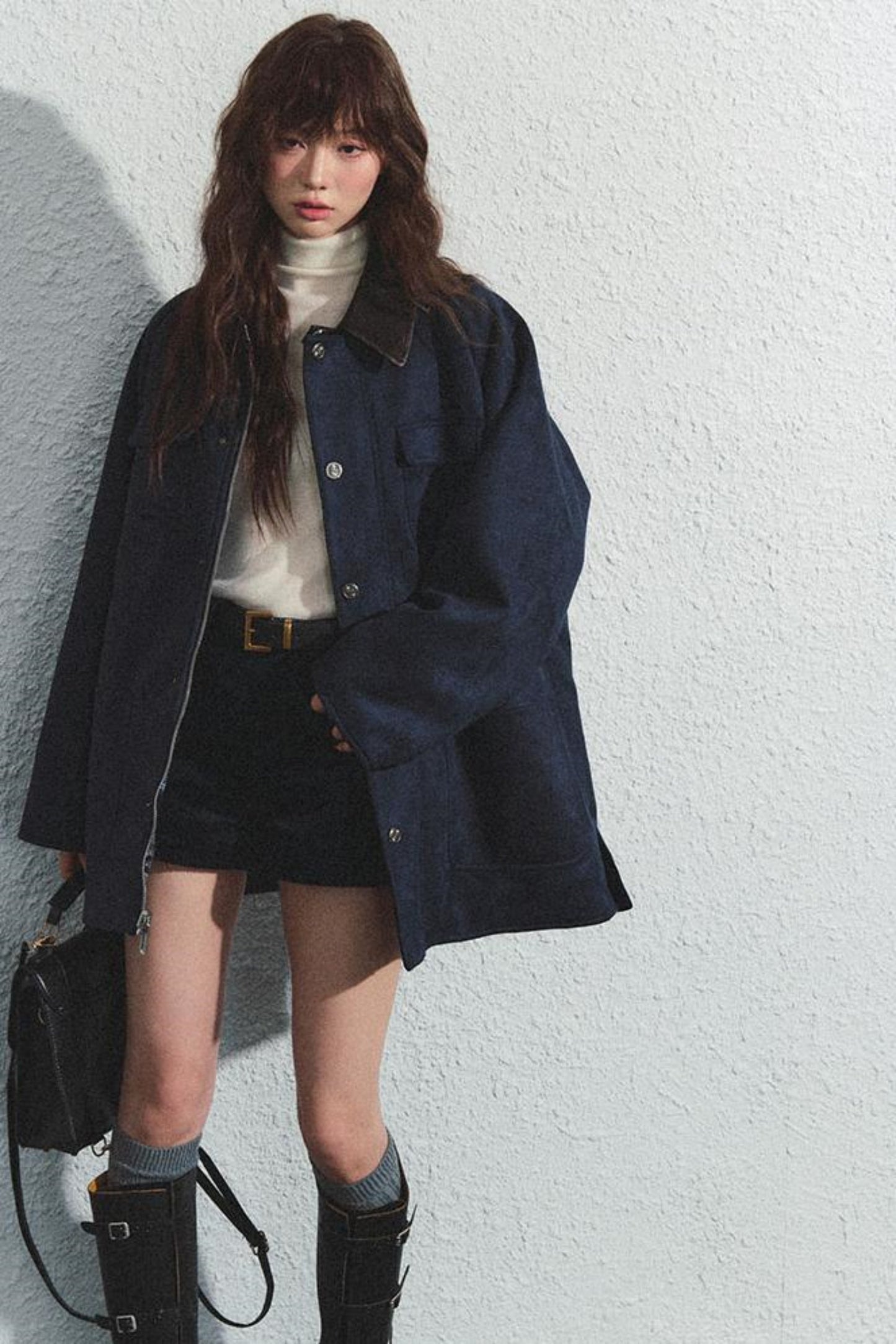 Navy Plaid Reversible Jacket