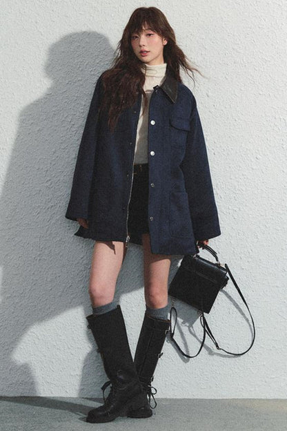 Khaki High-Waist Shorts