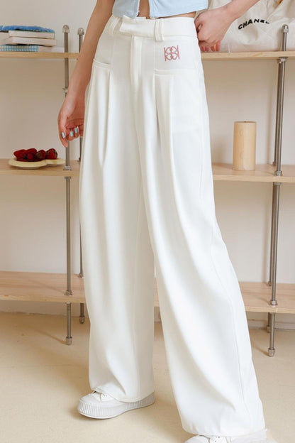 High-Waisted Wide-Leg Trousers