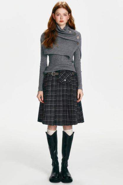 Versatile Plaid Skirt