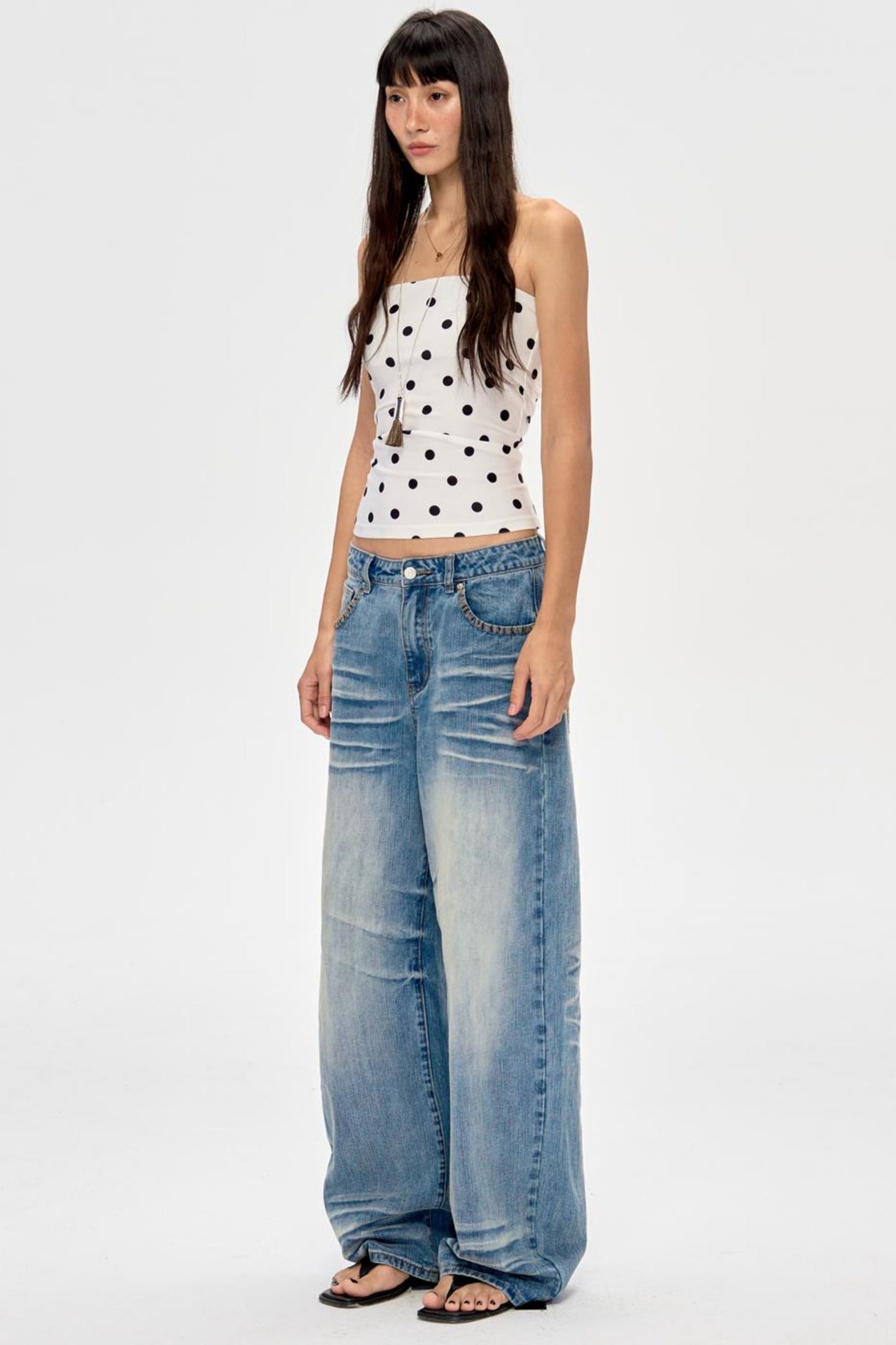 Polka Dot Bandeau Hoodie