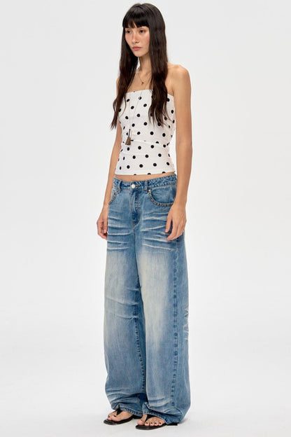 Polka Dot Bandeau Hoodie