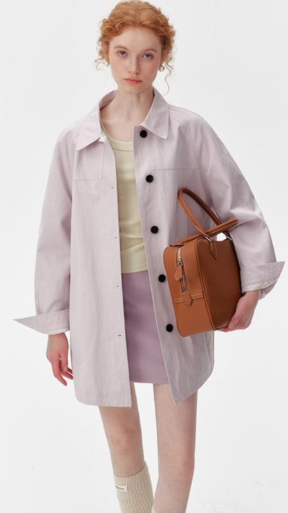 Purple Pink Trench Coat