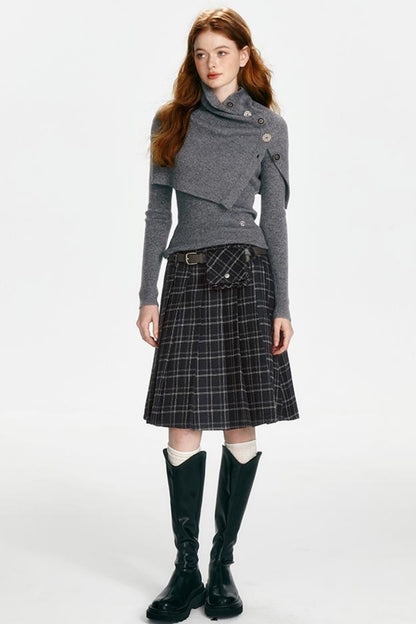 Versatile Plaid Skirt