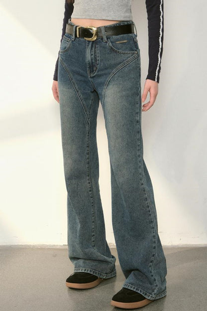 Vintage Split Denim Pants