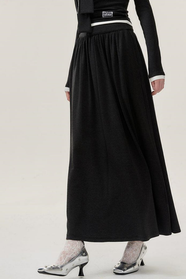 Dark Gray V-Neck Knit Set-Up