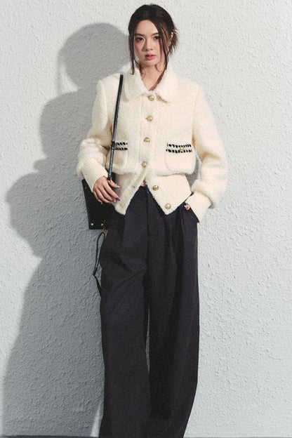 Tweed Waist Crop Jacket