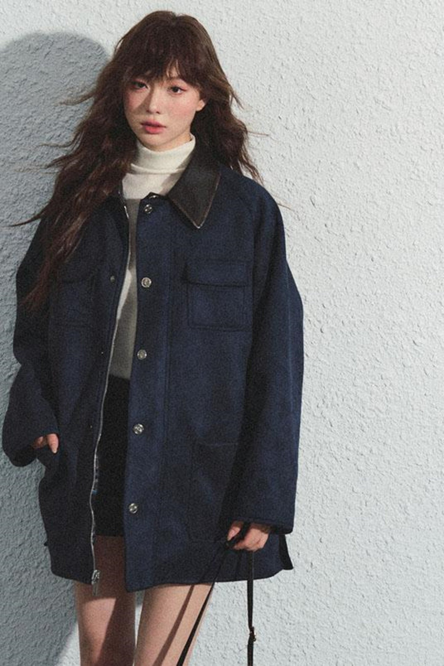 Navy Plaid Reversible Jacket