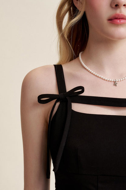 Nocturne Cutout Bow Dress