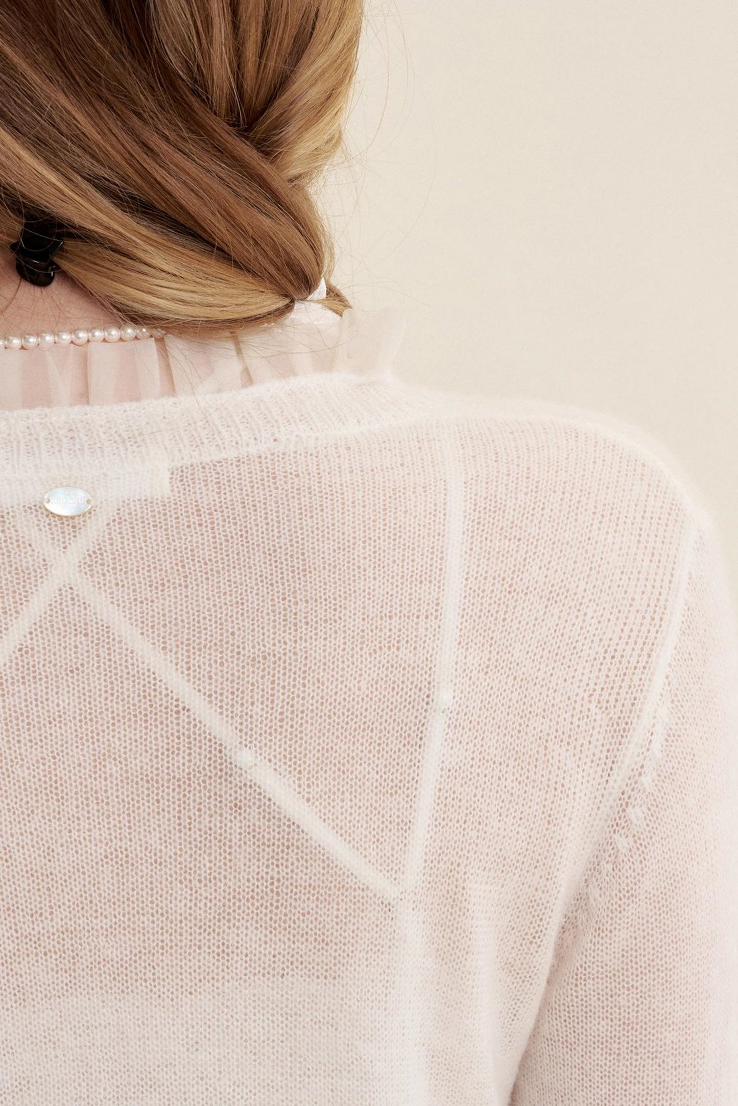 Sheer Organza Mohair Cardigan