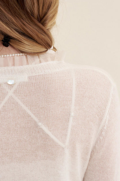 Sheer Organza Mohair Cardigan