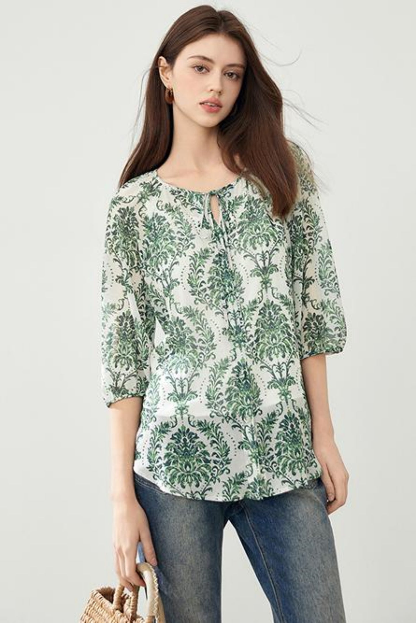 Lightweight Chiffon Two Piece Top Set