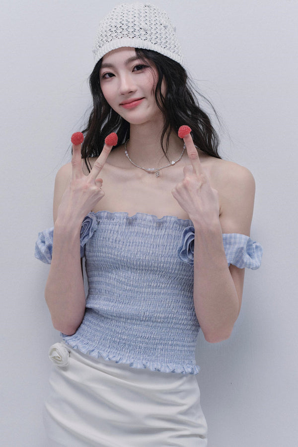 One-Shoulder Bubble Sleeve Top