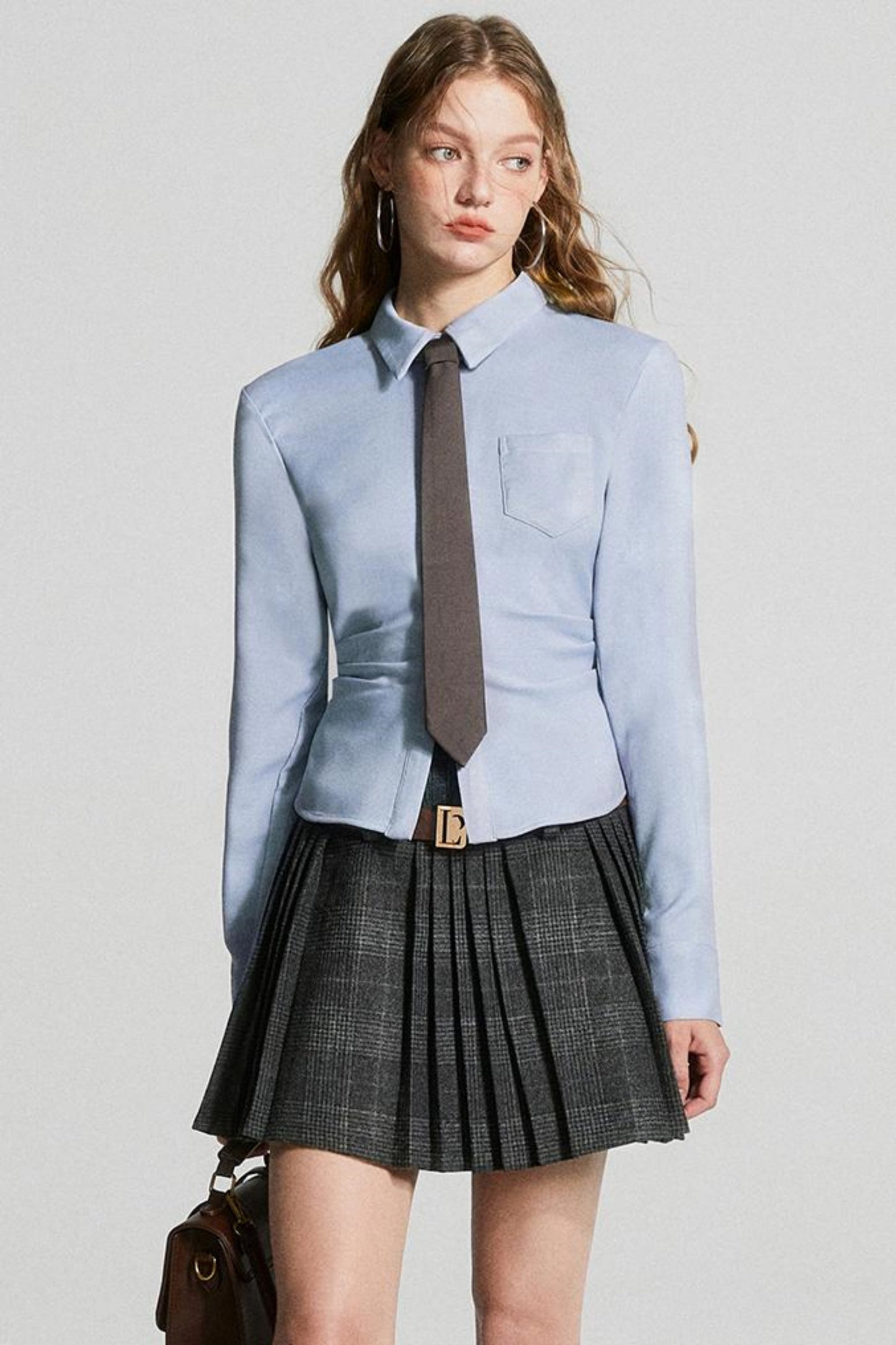 Tie Accent Waist Shirt