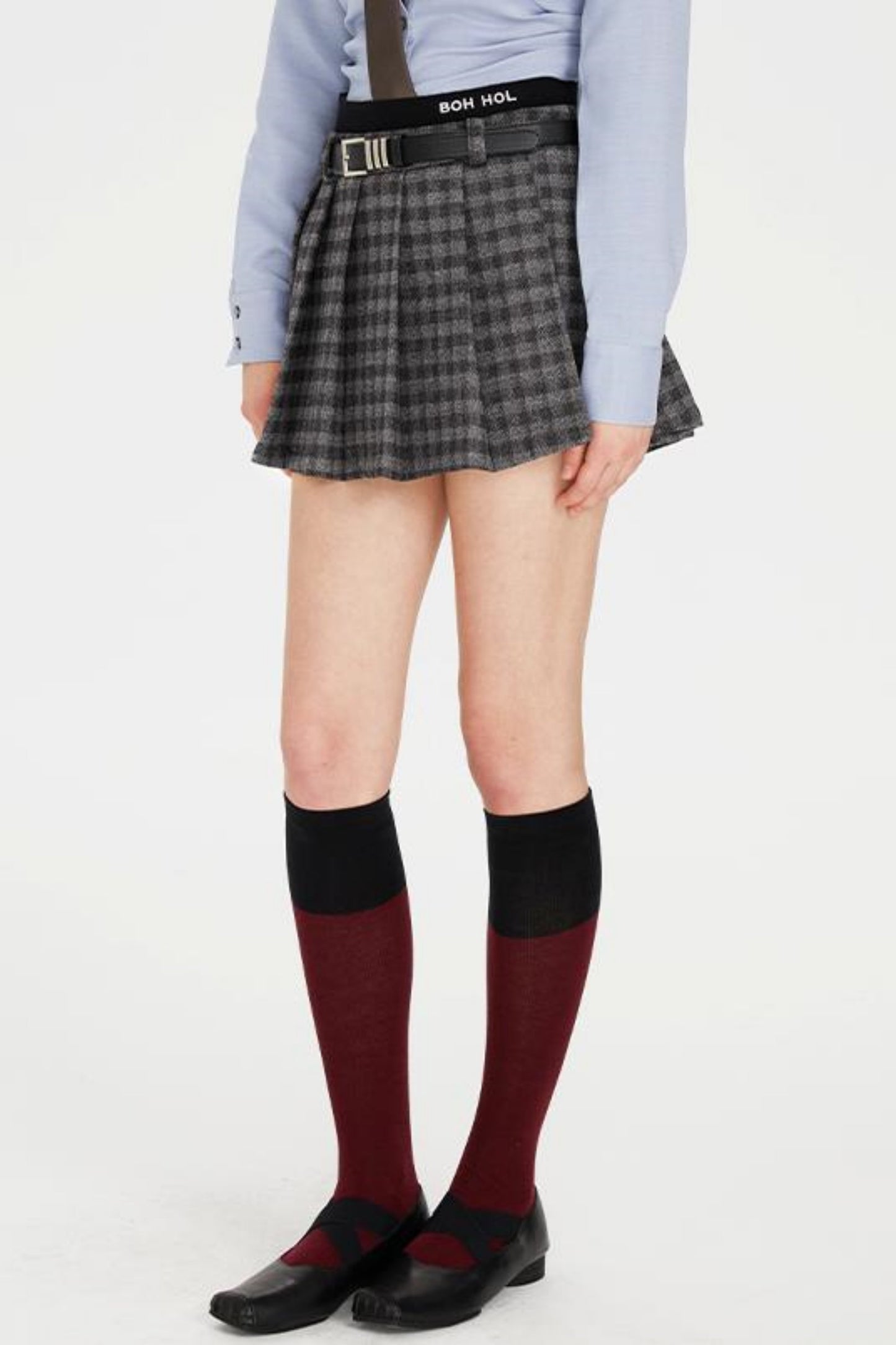 Tartan Color-Block Jacket Set-Up