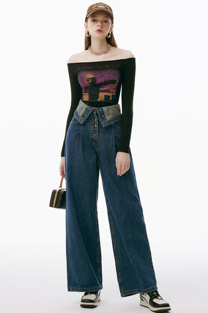 Sunset One-Shoulder Tee