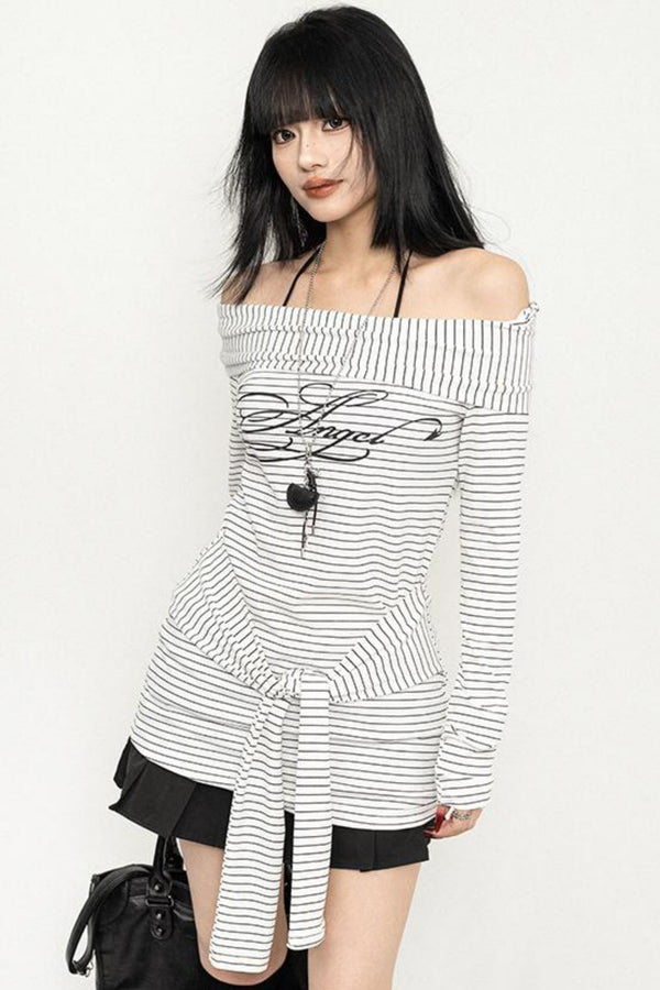 Stripe Slim Fit Long Sleeve Top