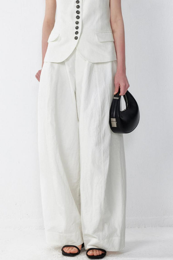 Nature Wrinkle Edge Vest Set-Up