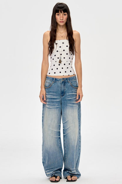 Polka Dot Bandeau Hoodie