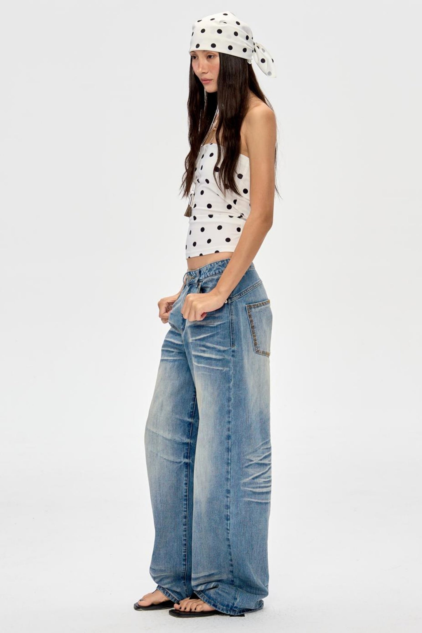 Polka Dot Bandeau Hoodie