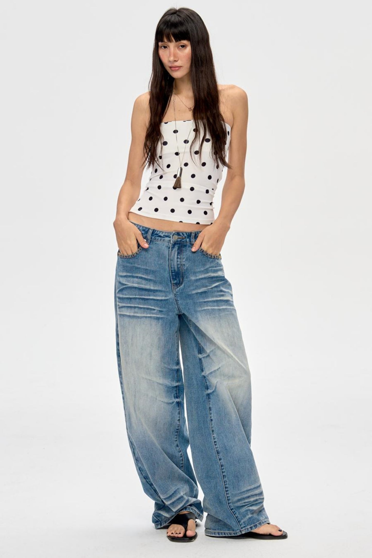 Polka Dot Bandeau Hoodie