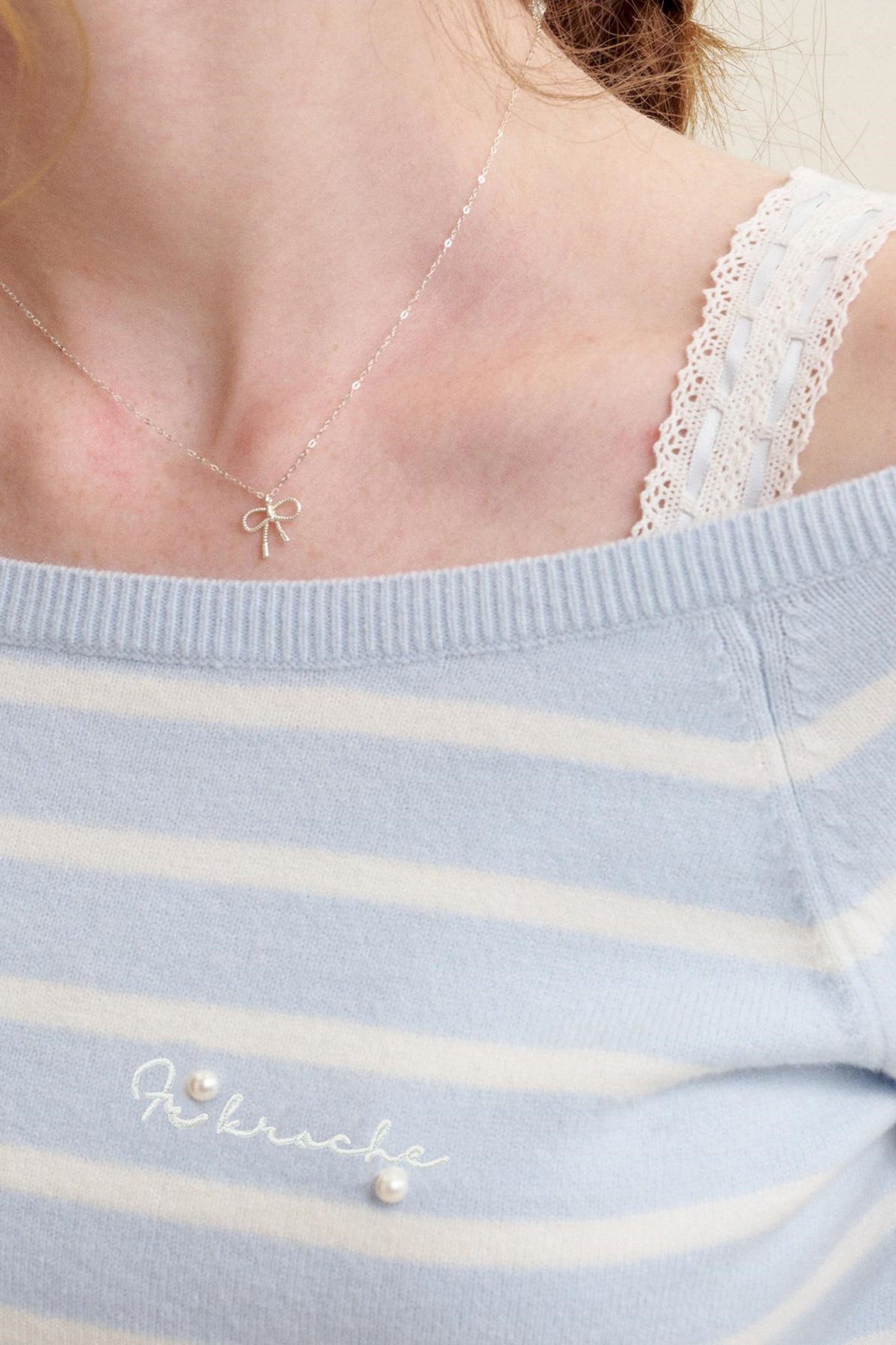 Preppy Style Striped Knit Top