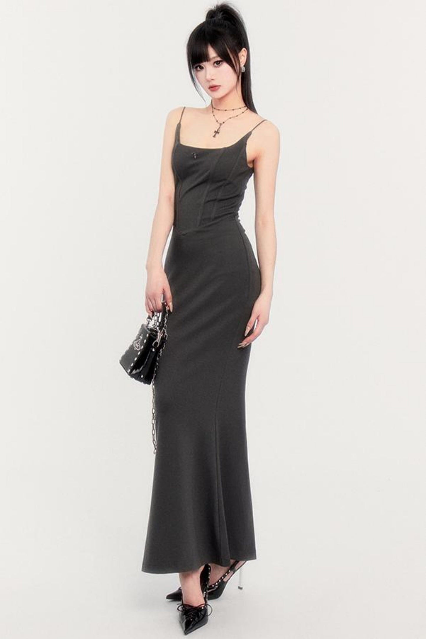 Romantic Long Strap Mermaid Dress