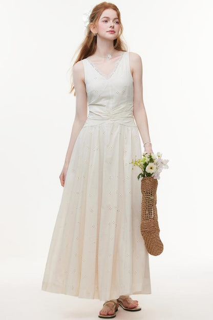 Breezy Cut-Out Embroidered Dress