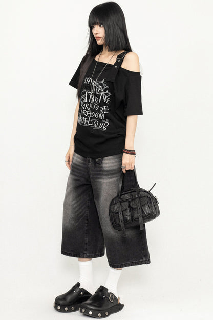 Vintage Look Cropped Trousers